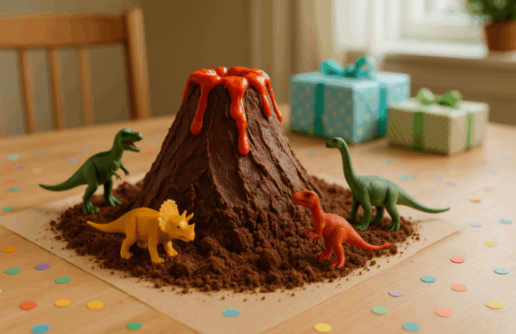 🎂 Gâteau volcan dinosaure : la star des anniversaires enfants !